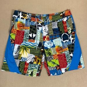 Columbia Swim Trunks Adult‎ 42 Multicolor Drawstring Beach Travel Quick Dry Mens